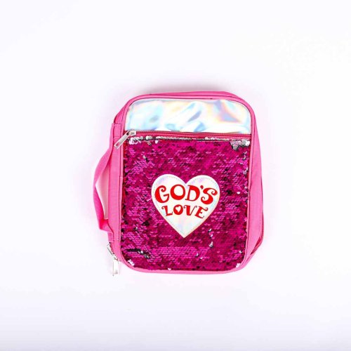 God's Love Sequin Bible Cover - Medium
