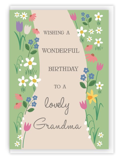 Lovely Grandma Birthday Card & Envelope