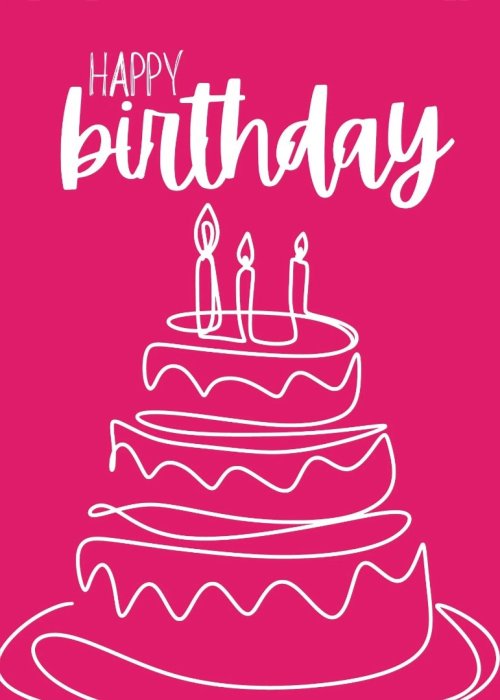 Happy Birthday Card (pack of 6)