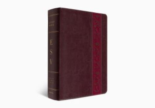 ESV Study Bible, Large Print, Thumb Indexed (TruTone, Mahogany, Trellis Design)