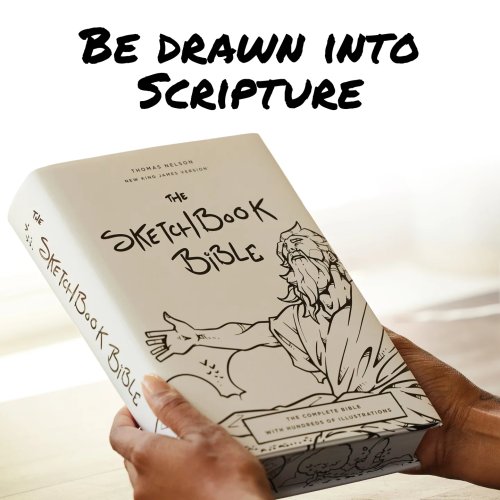 The Sketchbook Bible: The Complete Bible with Hundreds of Illustrations (NKJV, Hardcover, Red Letter, Comfort Print)
