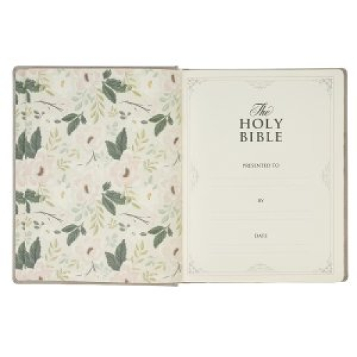 Trust Taupe Faux Leather Large Print King James Version Note-taking Bible - Proverbs 3:5