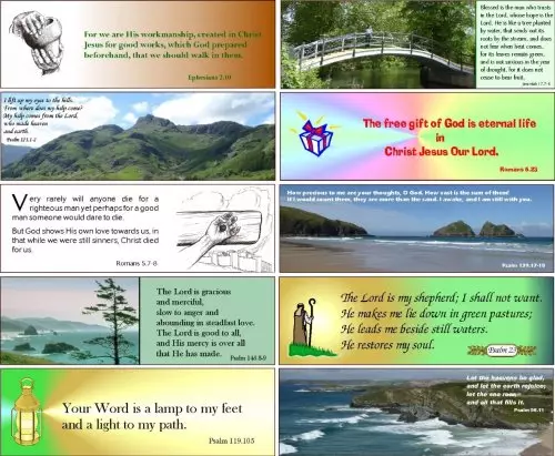 24 Assorted Evangelistic and Encouraging Bookmarks Series 2