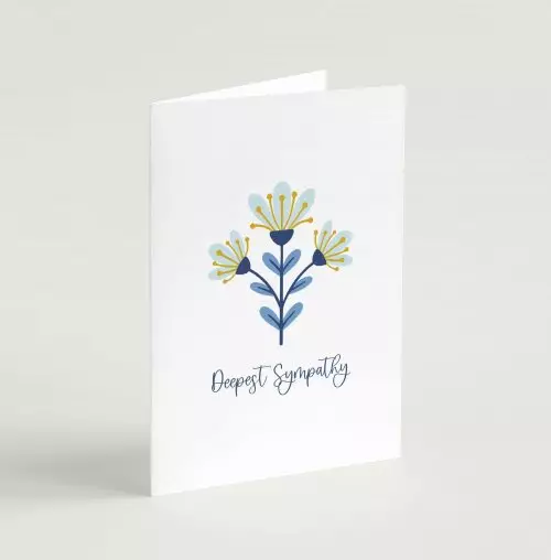 Deepest Sympathy (Blooms) - Greeting Card