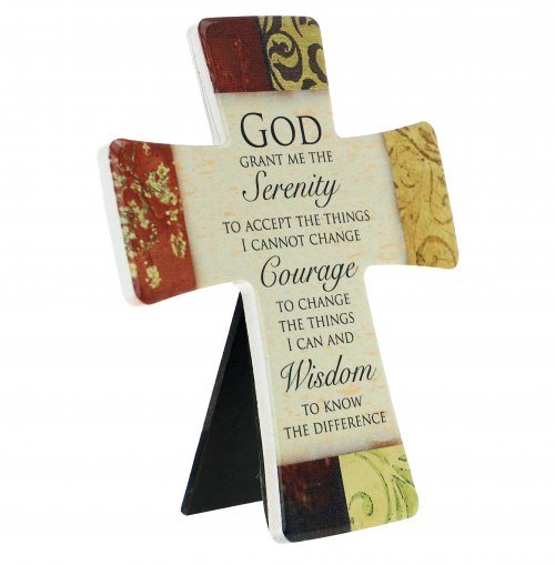Serenity Prayer Porcelain Cross