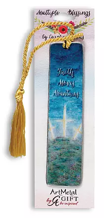 Faith Moves Mountains Metal Bookmark