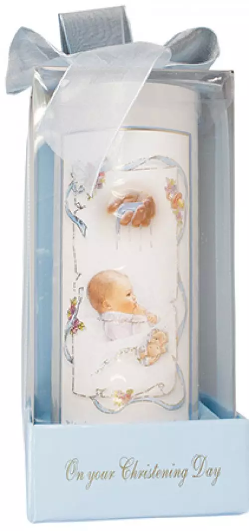 Christening Candle/Boy/6 inch Gift Boxed