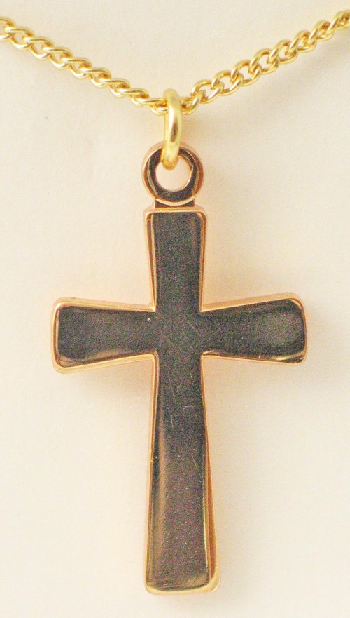 Pendant - Cross - Large / Gold plated - 1.9 cm x 2.9cm