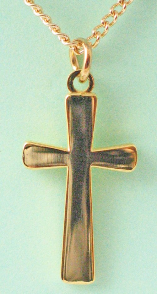 Pendant - Cross - Medium / Gold plated - 1.5 cm x 2.4cm