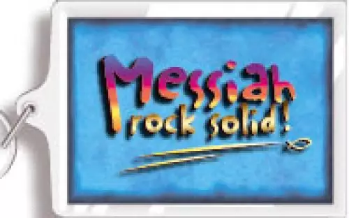 "Menorah Keyring - Messiah, Rock Solid"