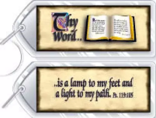 Menorah Keyring - Thy Word is a lamp