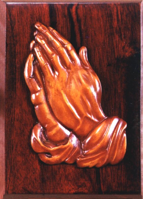 Plaque - Praying Hands - 6in x 4.5in