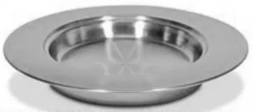 Stacking Bread Plate - Stainless Steel Brushed Finish. 25.5cm diam.