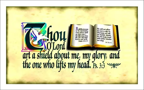 Text Card - Thou O Lord ... Pack of 20 Same Design