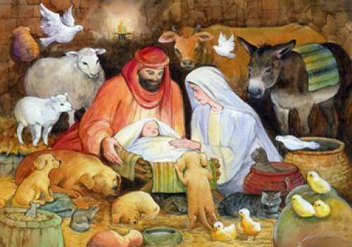 Advent Calendar - Adoring Animals - Medium - 8.25 in x 11.75 - Supplied in units of 6
