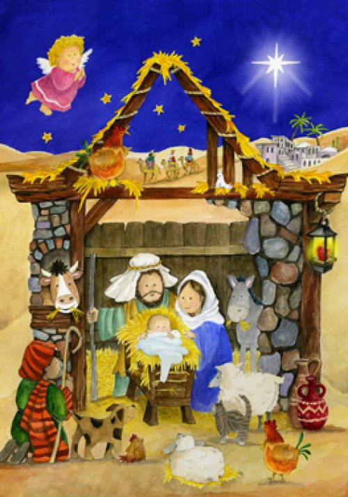 Advent Calendar - Saviour's Stable - Medium - 8.25 in x 11.75 - Supplied in units of 6