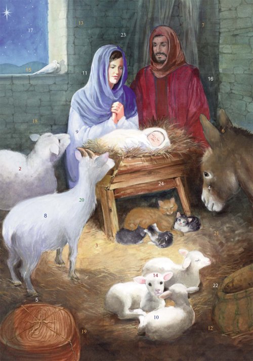 Advent Calendar - The Christ Child - Medium - 8.25 in x 11.75 - Supplied in units of 6