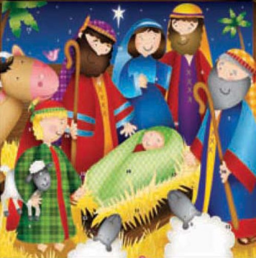 Advent Calendar - Away in a Manger - 9 in x 9 in - Supplied in units of 8