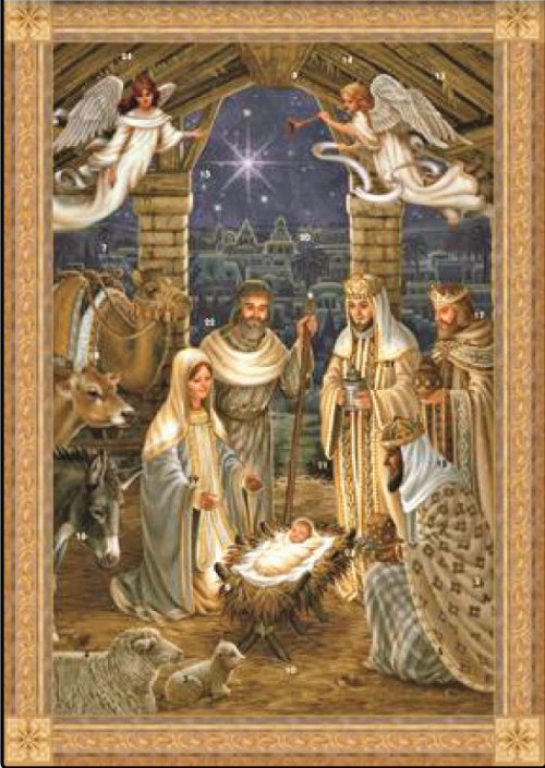 Advent Calendar - Jesus is Born - 9.5 in x 13.75 in - Supplied in units of 8