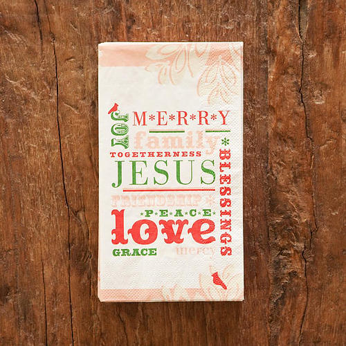 Words Of Christmas Napkins