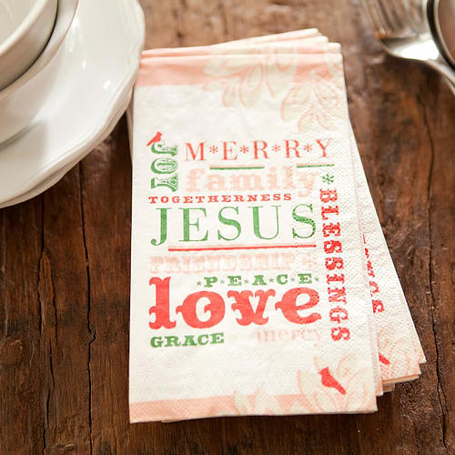 Words Of Christmas Napkins