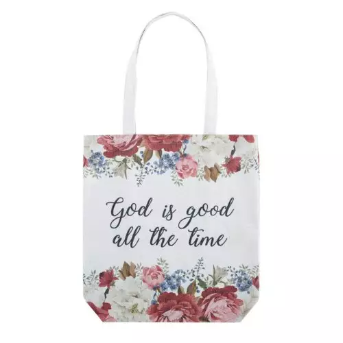 God is Good All the Time Tote Bag with Inside Pocket