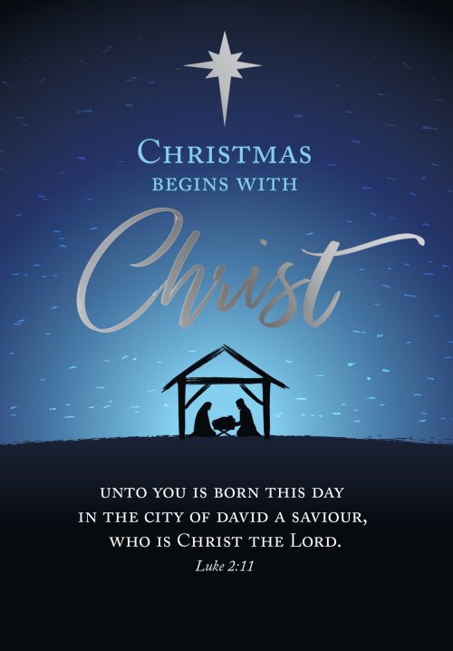 Christmas Begins with Christ (Pk 10) Charity Christmas Cards