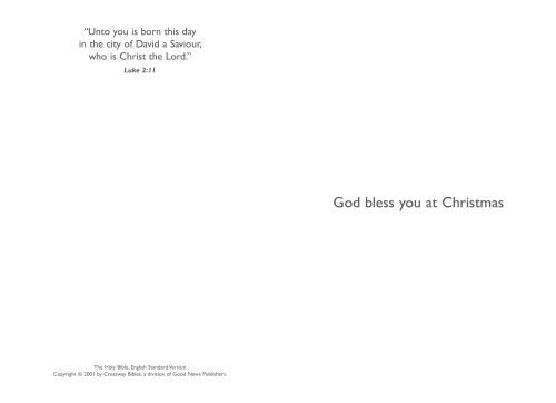 Christmas Begins with Christ (Pk 10) Charity Christmas Cards