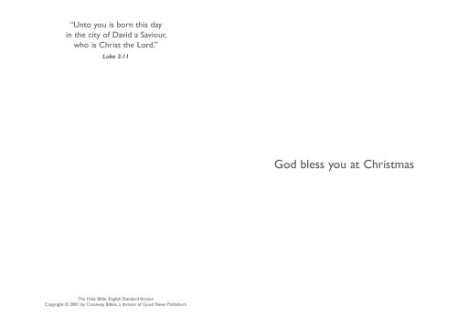 A Saviour is Born (Pk 10) Charity Christmas Cards