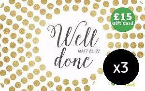 Well Done £15 Gift Cards 3 Pack