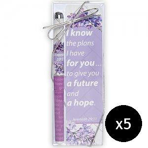 Jeremiah 29:11 Bookmark and Pen Set - pack of 5