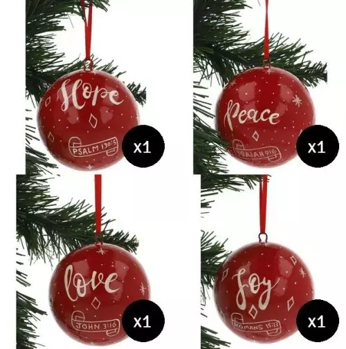 Red Christmas Tree Bauble Bundle