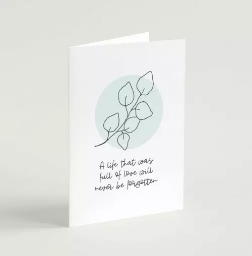 Never Forgotten (Flora) - Sympathy Card