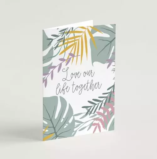 Love our life together (Jungle Pink) - Greeting Card