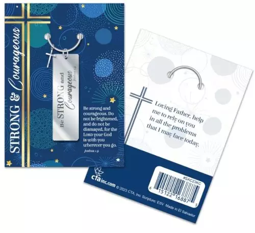 Strong & Courageous Keyring and Card