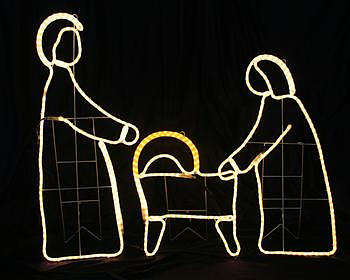 White 3 Figure Nativity Set
