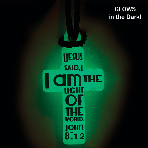 Glow in the Dark Cross Necklace