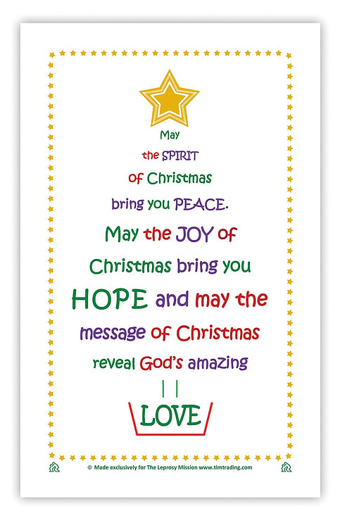 Christmas Blessing Tea Towel