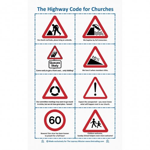 The Highway Code for Churches Tea Towel