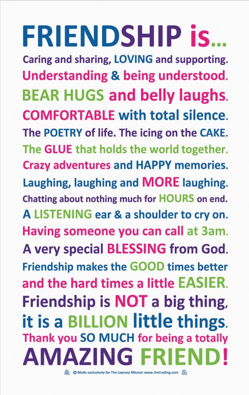 Friendship is... Tea Towel