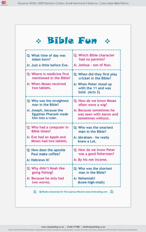 Bible Fun Tea Towel