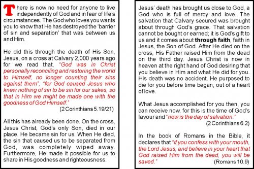 50 x Day of Salvation Tracts