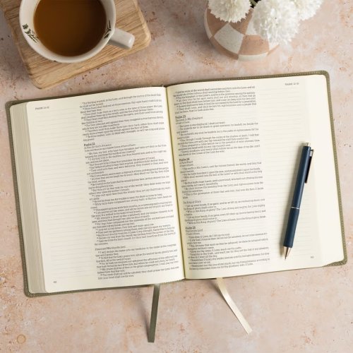 KJV Notetaking Bible, Large Print Edition, Sage Suedesoft