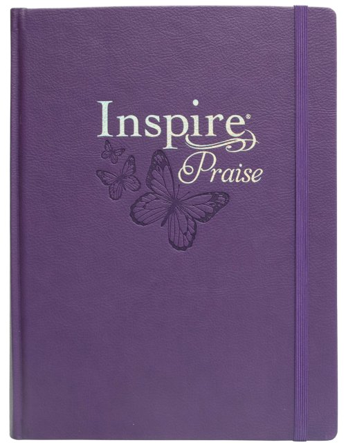 Inspire PRAISE Bible Large Print NLT, Filament Enabled (Hardcover LeatherLike, Purple)