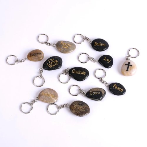 Inspirational Stone Key Ring - Pack of 72