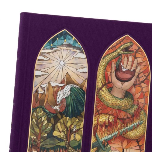 CSB Notetaking Bible, Stained Glass Edition, Amethyst Cloth Over Board