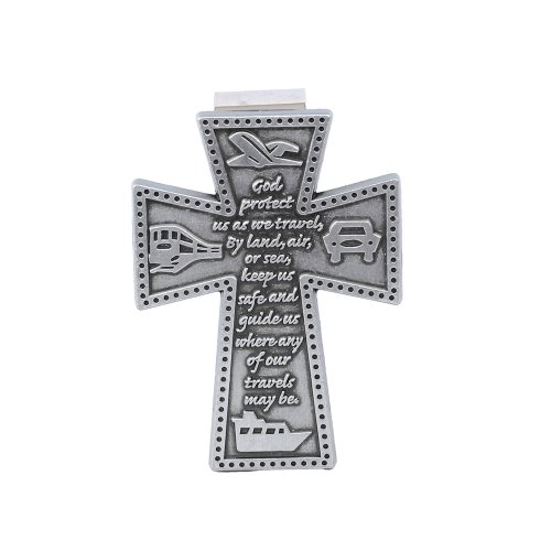 God Protect Cross Visor Clip - Pack of 4