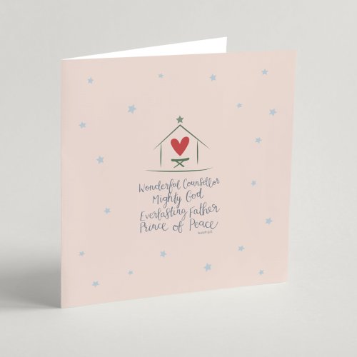 Wonderful Counsellor Pink Christmas Cards - 10 Pack