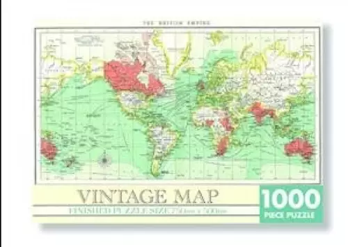 Jigsaw 1000 Pc Rectangular - Vintage Map