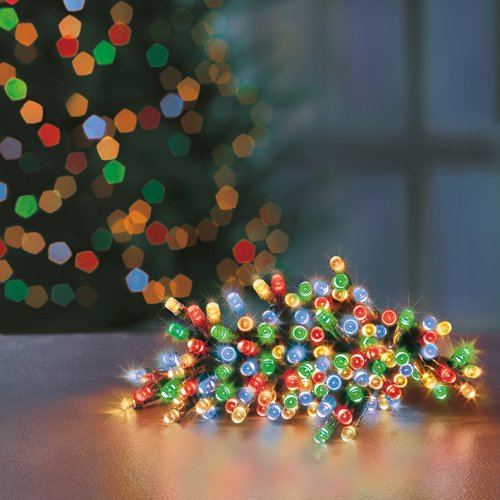 200 Multi-Action Battery Operated LED Lights with Timer in Multi-Colour